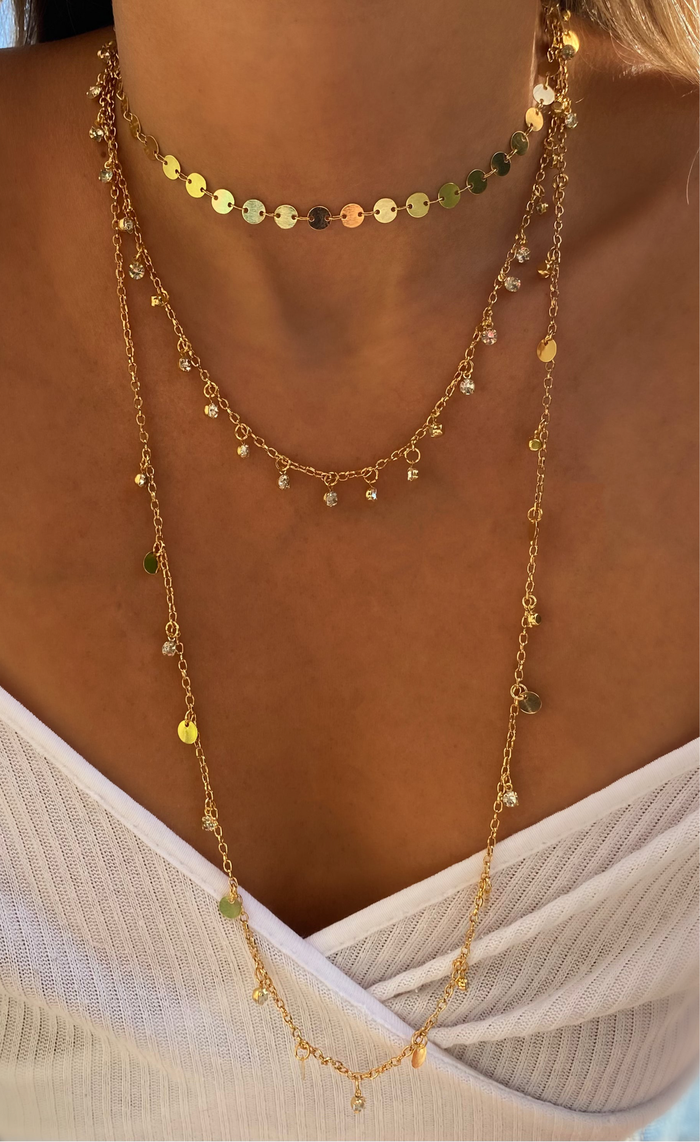 Colar Longo Amira Folheado a Ouro 18k