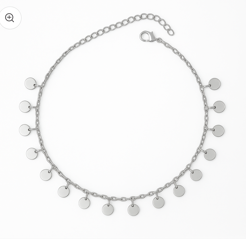 Choker Moedas Prata