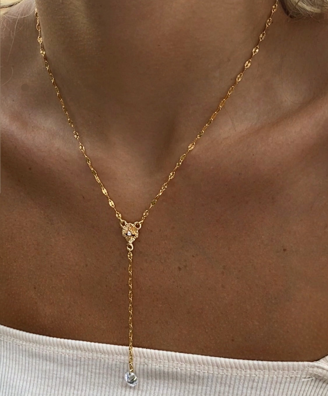 Colar Gravatinha Ammit Folheada a Ouro 18k