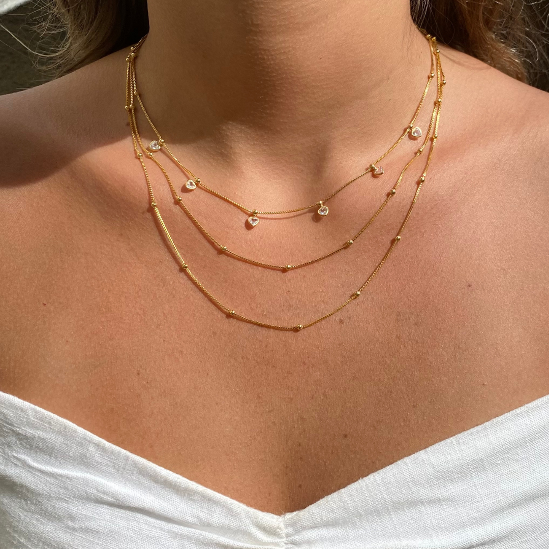 Colar Shine Love Folheado a Ouro 18k
