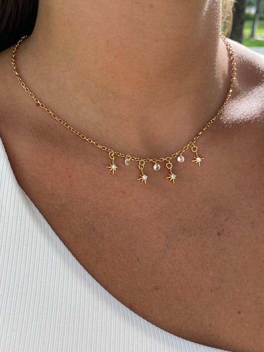 Colar Stars com Zircônia
