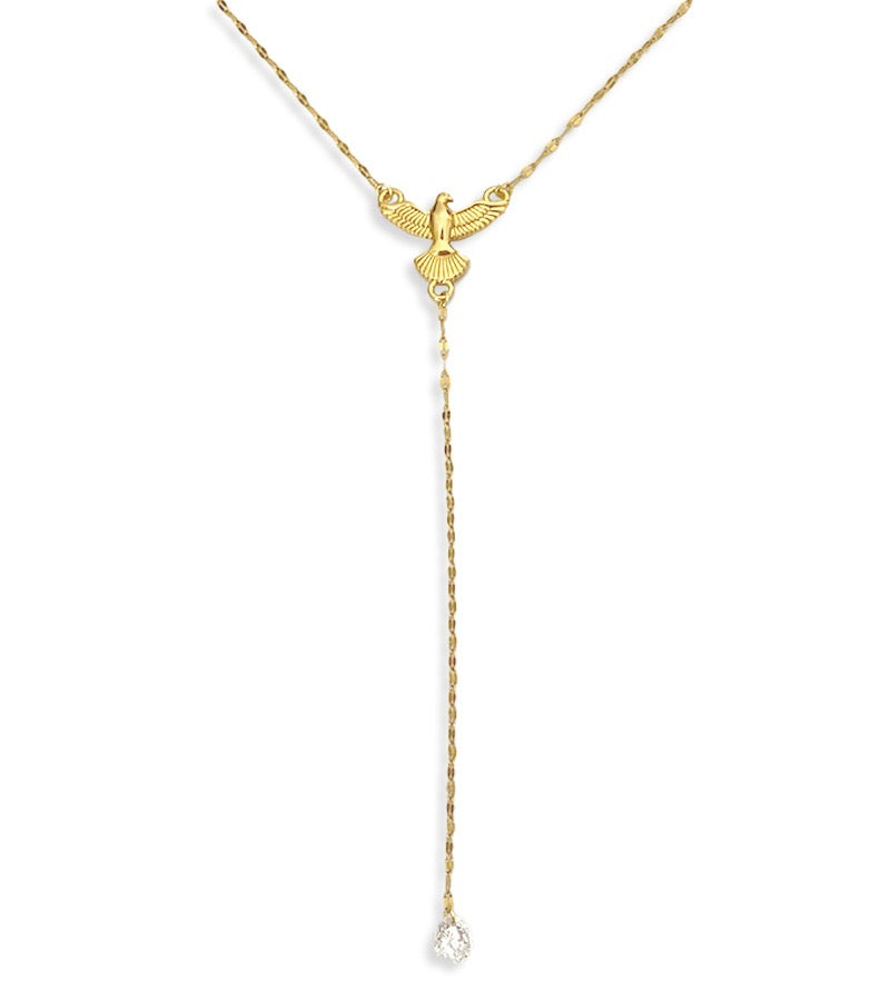 Colar Gravatinha Espírito Santo Folheada a Ouro 18k