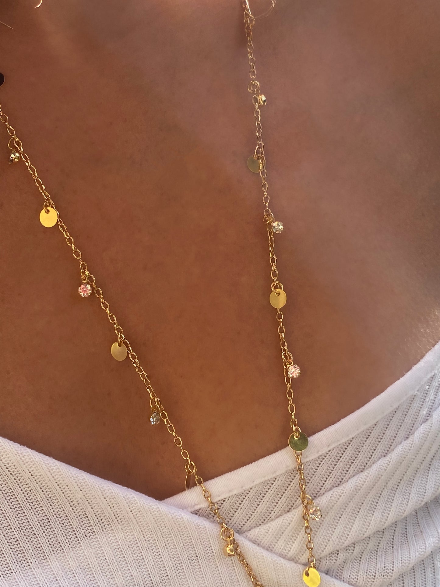 Colar Longo Amira Folheado a Ouro 18k