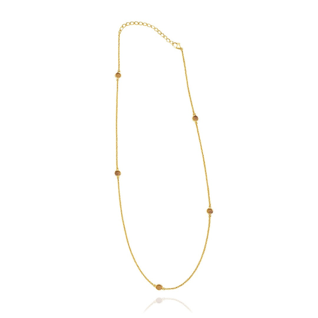 Colar Longo Aurora Folheado a Ouro 18k