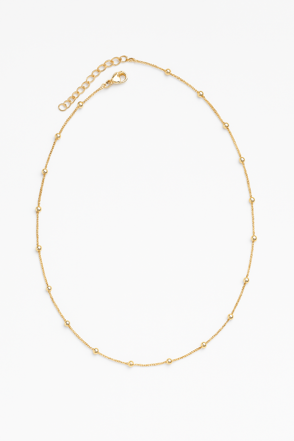Colar Veneziana Bolinhas Folheada a Ouro 18k