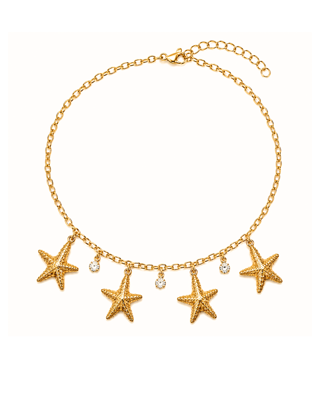 Pulseira Estrela-do-Mar Folheado a Ouro 18k