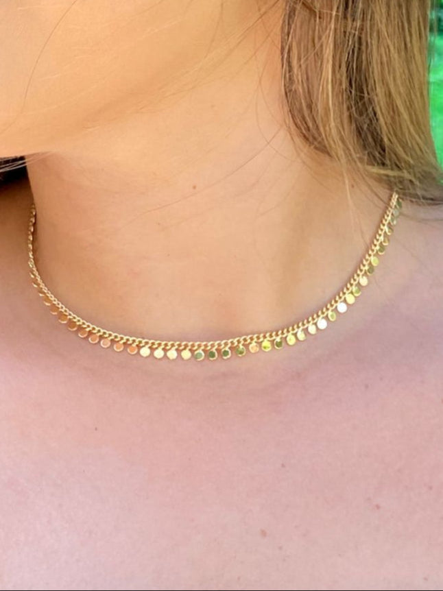 Choker Balls Folheada a Ouro 18k