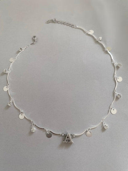 Mix Choker Letters e Colar Lilu Prateado