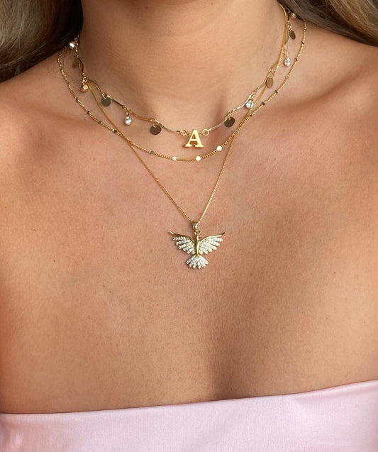 Mix Choker Letters Personalizada, Colar Espírito Santo e Colar Lilu