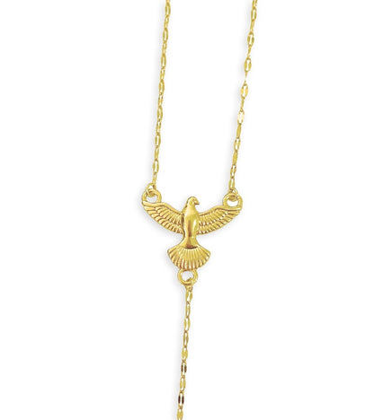 Colar Gravatinha Espírito Santo Folheada a Ouro 18k