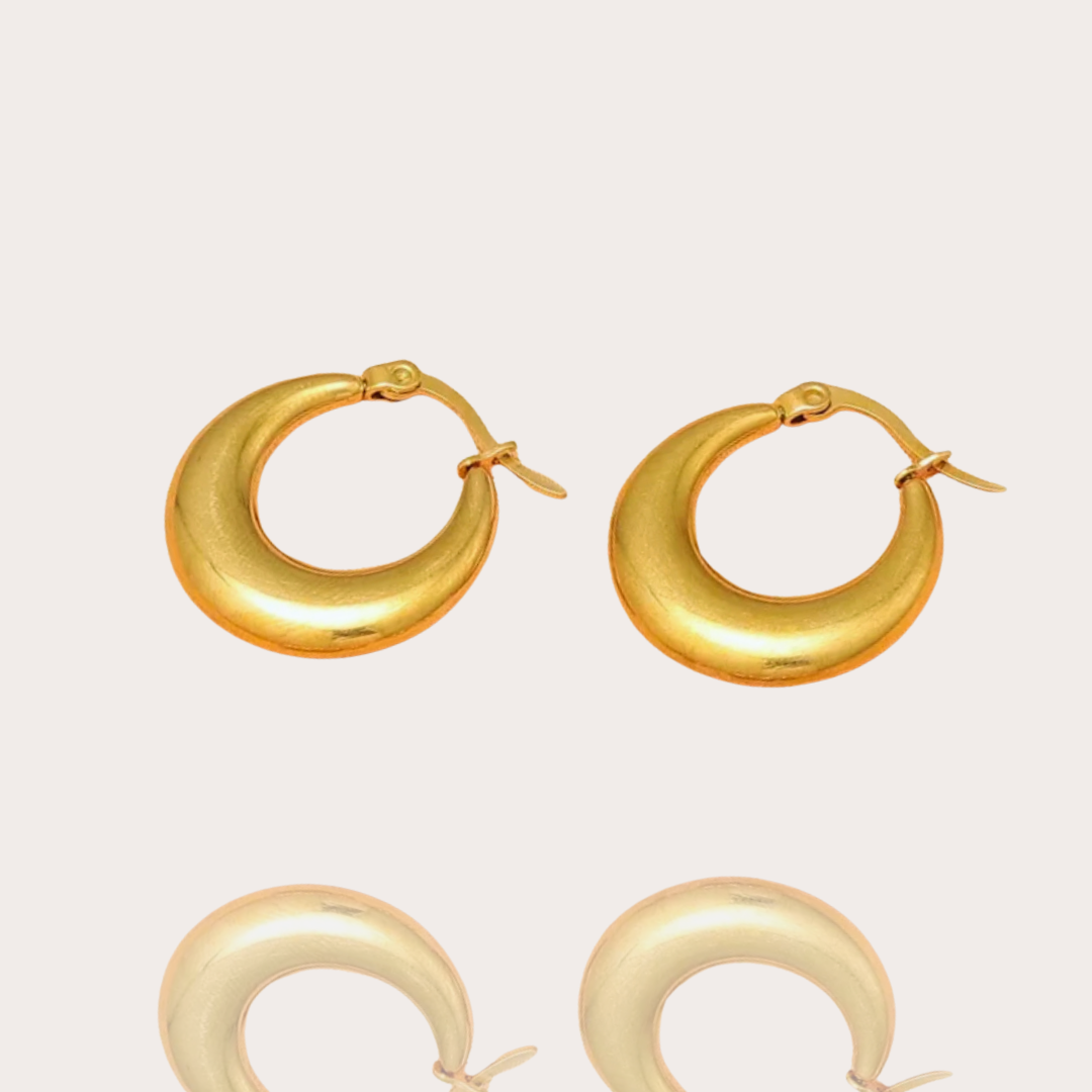 Brinco Circle Folheado a Ouro 18k