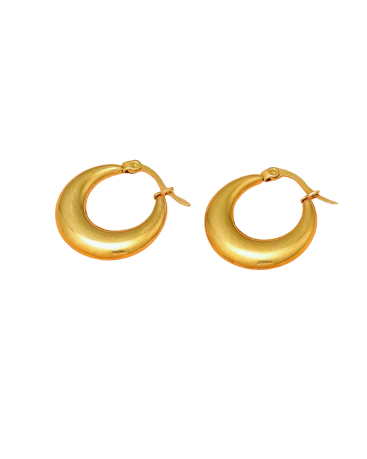 Brinco Circle Folheado a Ouro 18k