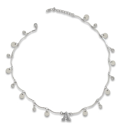 Choker Curves Letters Personalizado Prata