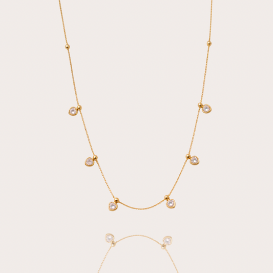 Colar Shine Love Folheado a Ouro 18k