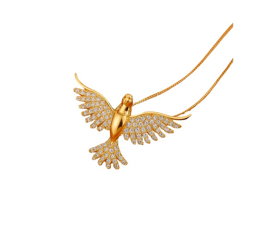 Colar Espírito Santo Folheada a Ouro 18k