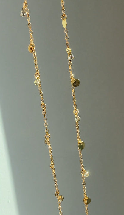 Colar Longo Amira Folheado a Ouro 18k