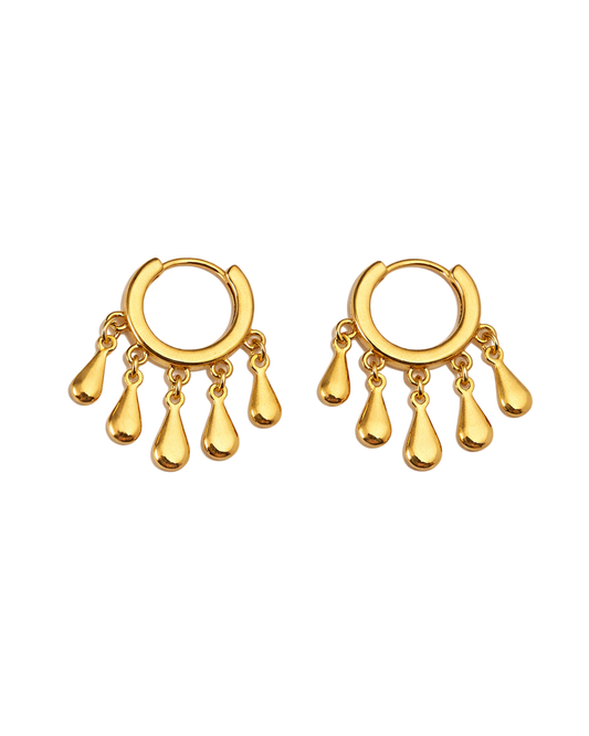 Brinco Drops Folheado a Ouro 18k