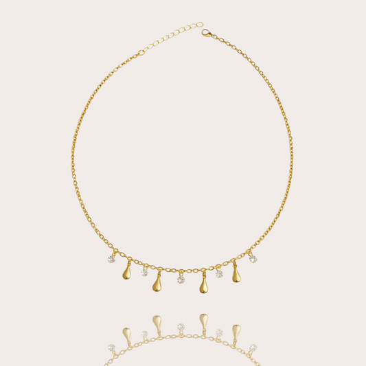 Colar Gotas com Zircônia