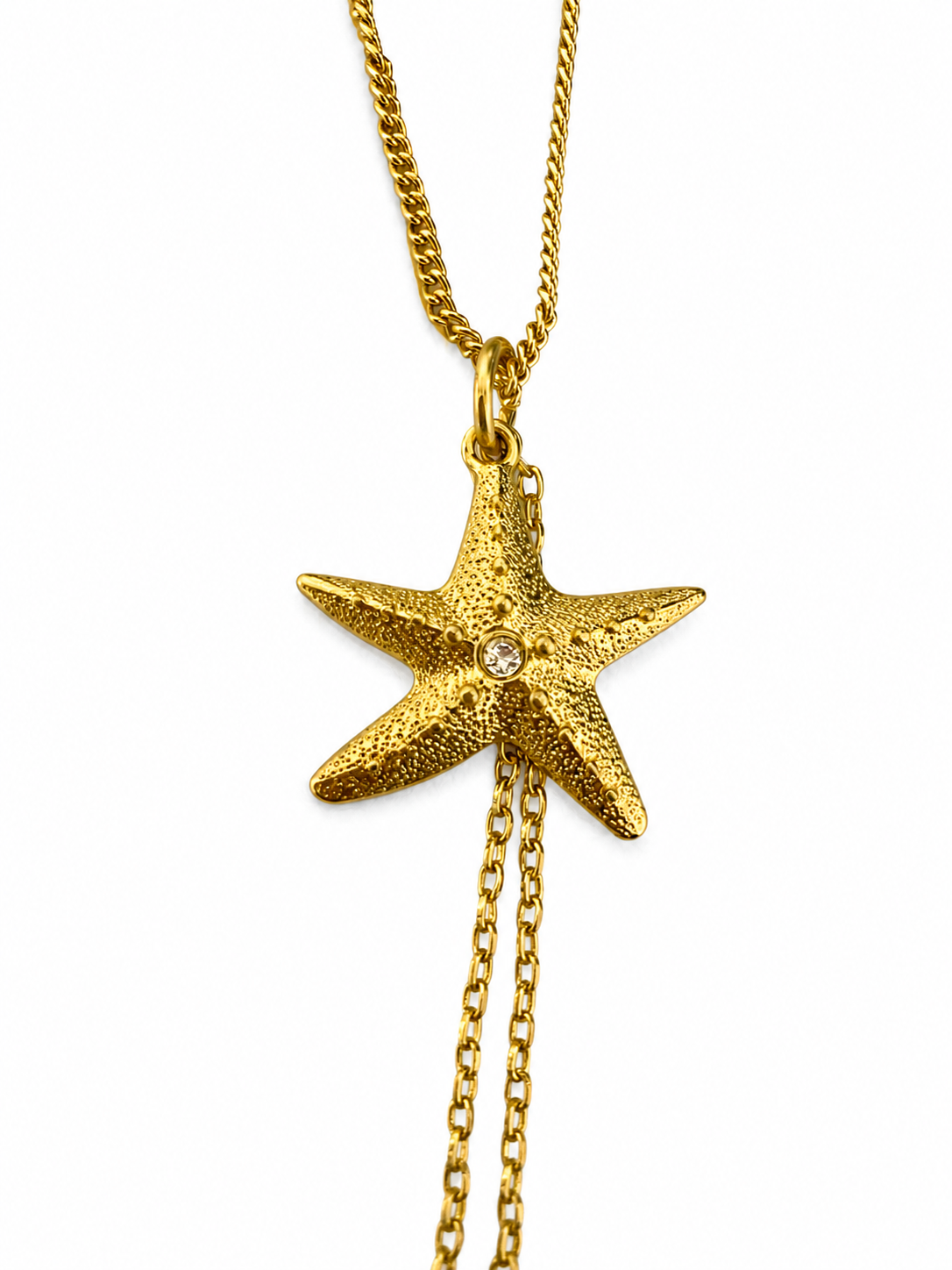 Colar Estrela do Mar Folheado a Ouro 18k
