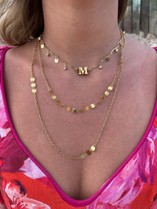 Mix Choker Letters Personalizada, Colar bolinhas Lola e Colar longo bolinhas Lola