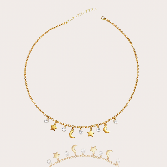 Colar Lunar com Zircônia