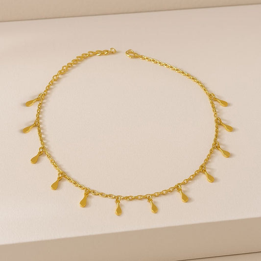Choker Drops Folheada a Ouro 18k