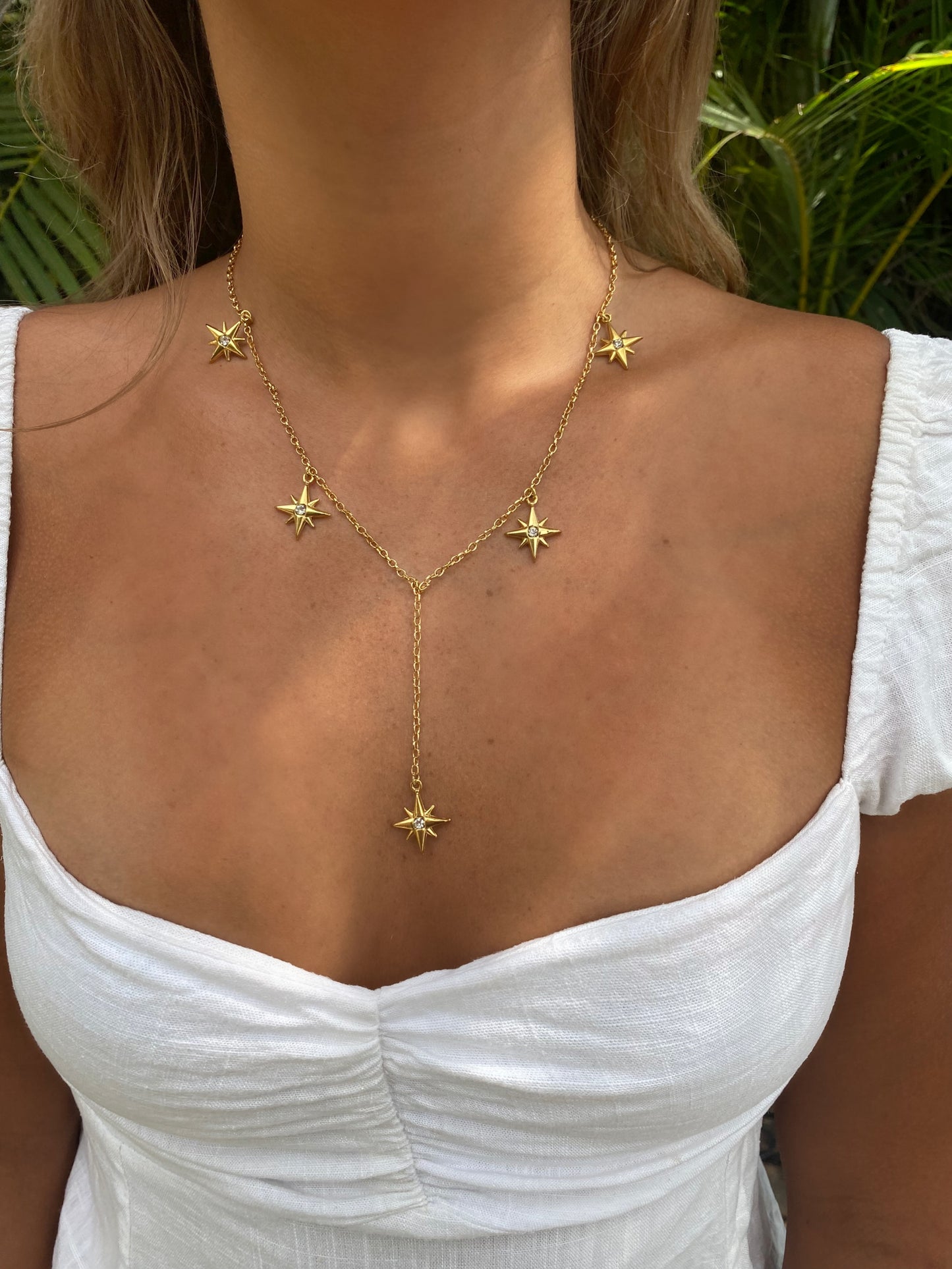 Colar Gravatinha Stars Folheado a Ouro 18k