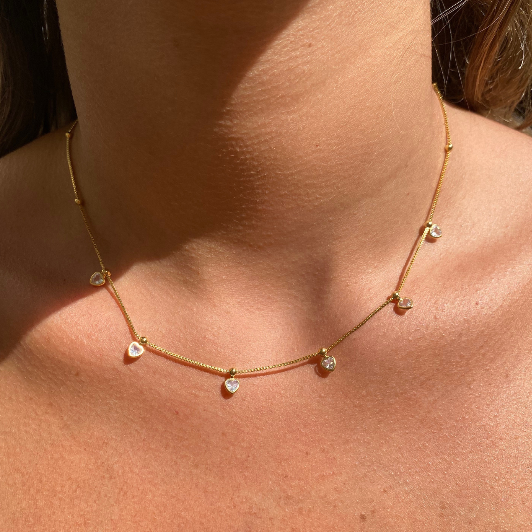 Colar Shine Love Folheado a Ouro 18k