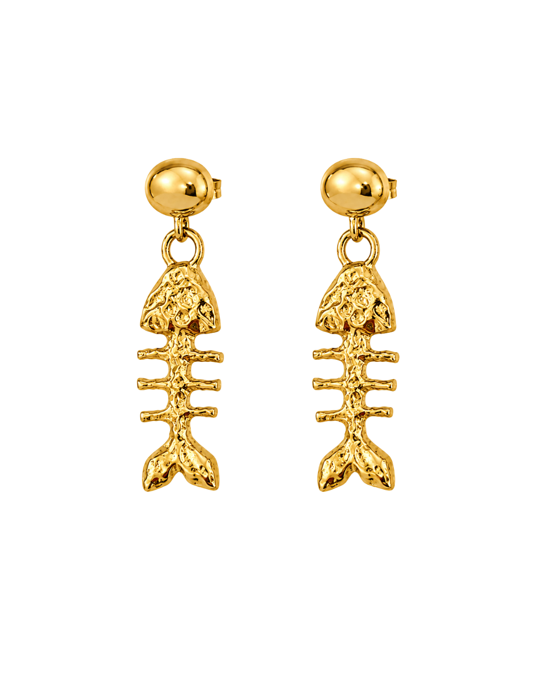 Brinco Espinha do Mar Folheado a Ouro 18k