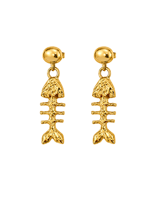 Brinco Espinha do Mar Folheado a Ouro 18k