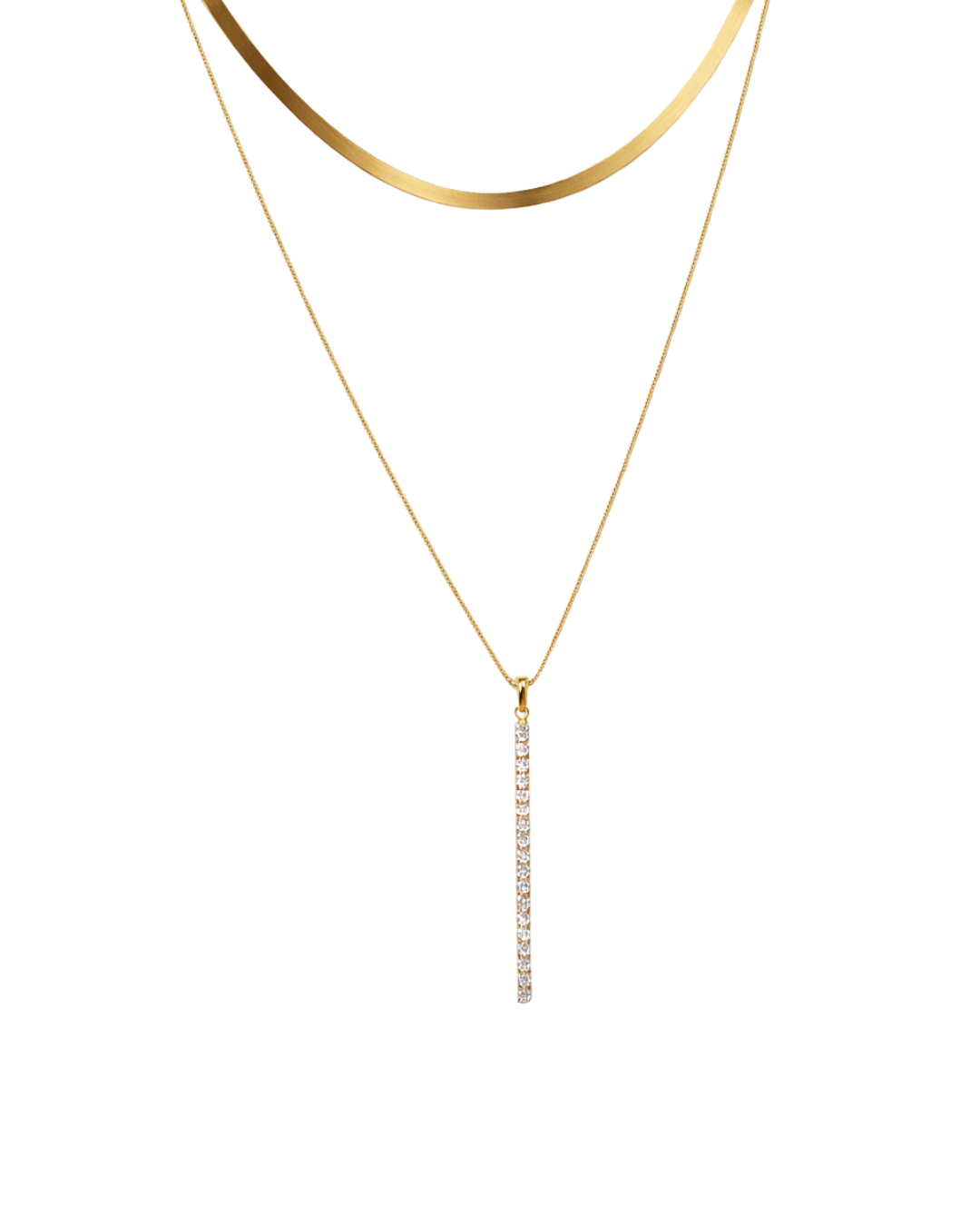 Colar Duplo Glowing Snake Folheado a Ouro 18k