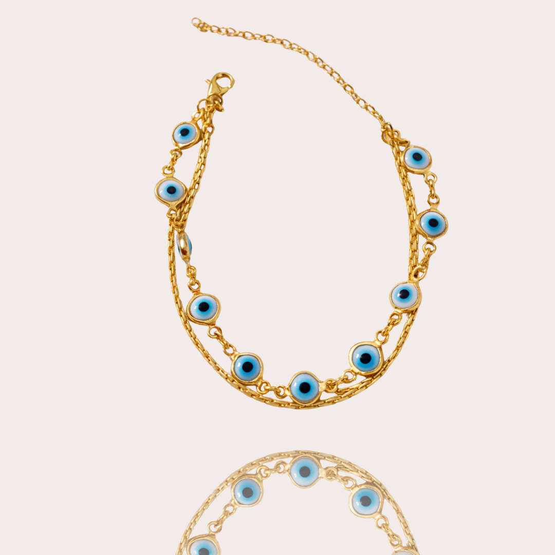 Pulseira Dupla Folheado a Ouro 18k