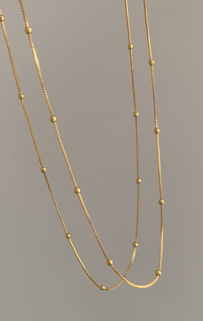 Colar Veneziana Bolinhas Folheada a Ouro 18k