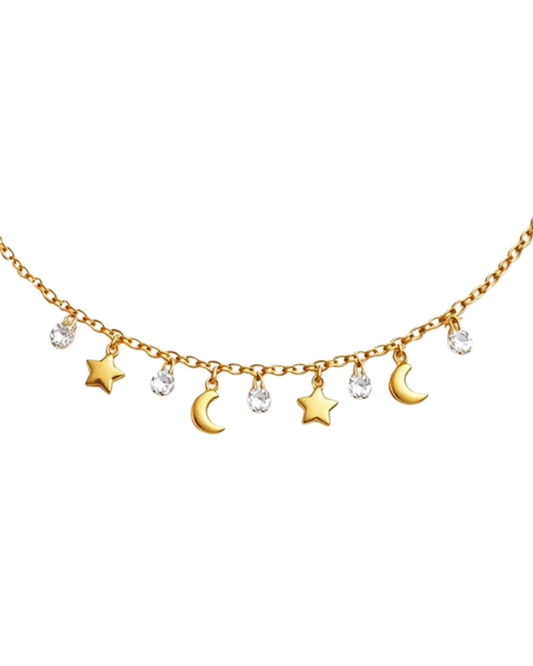 Colar Lunar com Zircônia