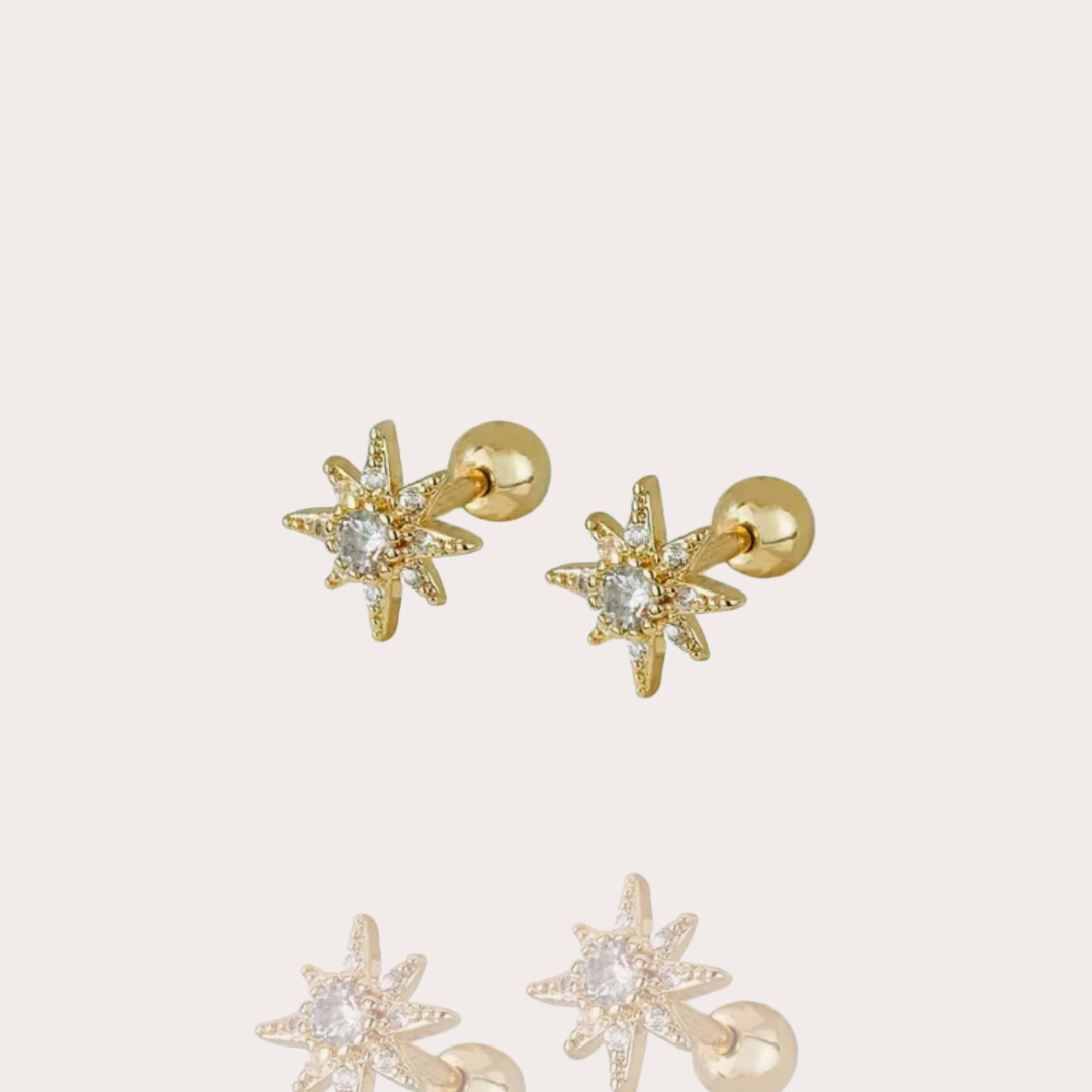 Brinco Star Folheado a Ouro 18k
