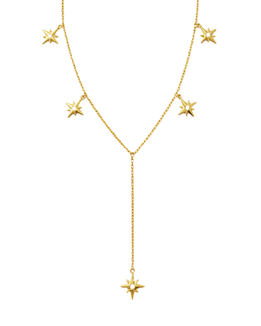 Colar Gravatinha Stars Folheado a Ouro 18k