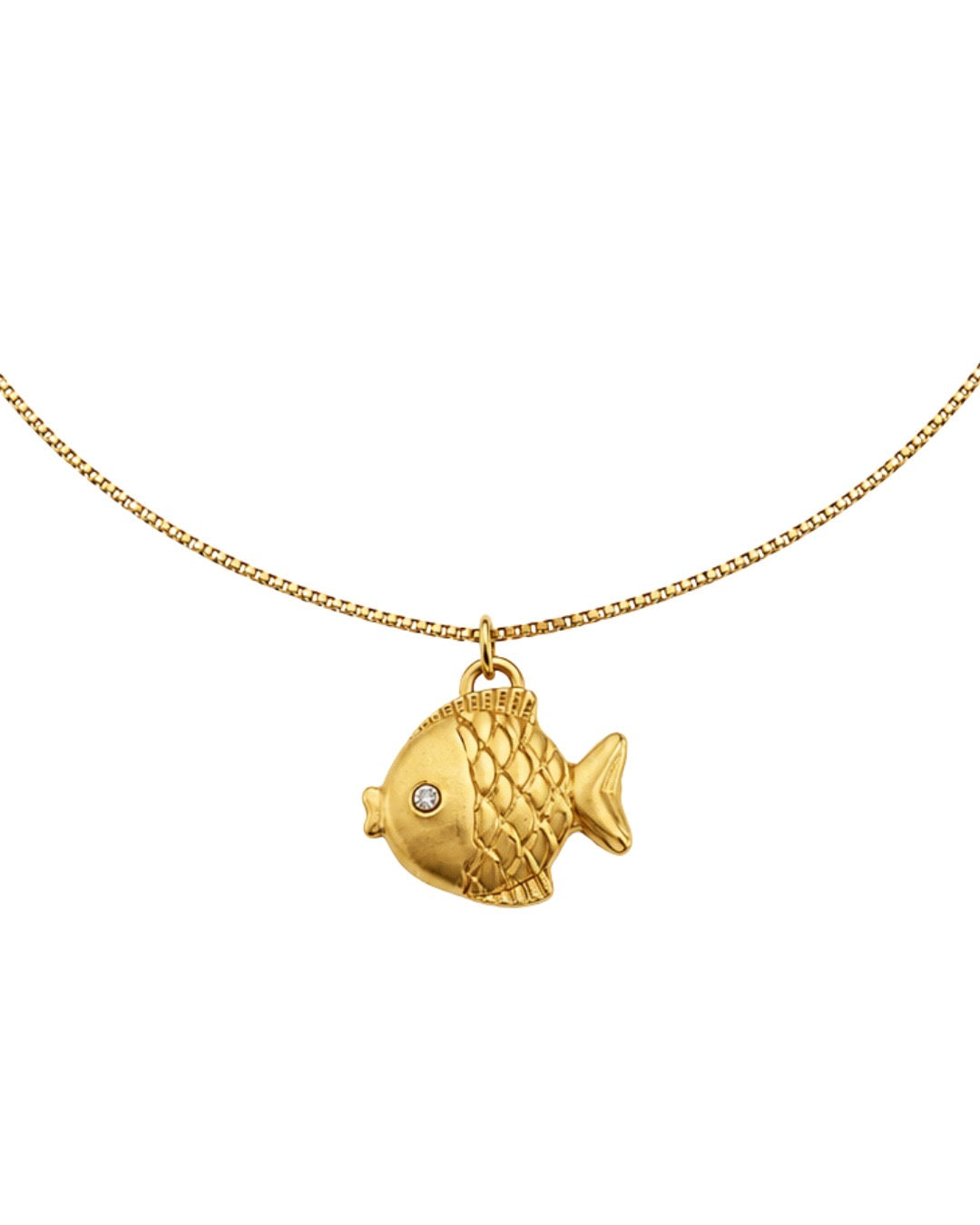 Colar Sea Fish Folheado a Ouro 18k