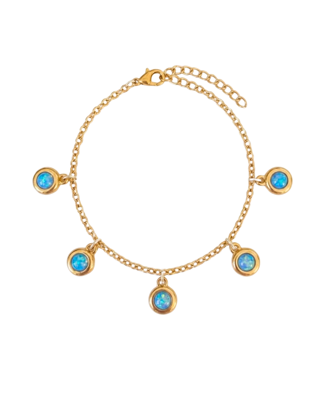 Pulseira Sky Blue Folheado a Ouro 18k