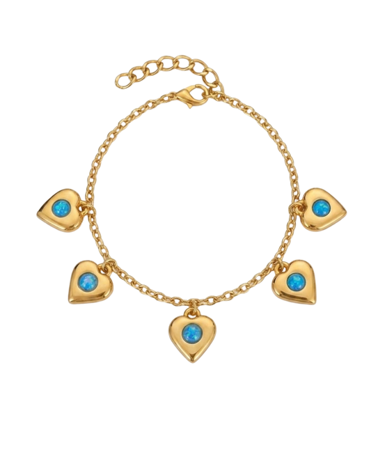 Pulseira Sky Heart Folheado a Ouro 18k