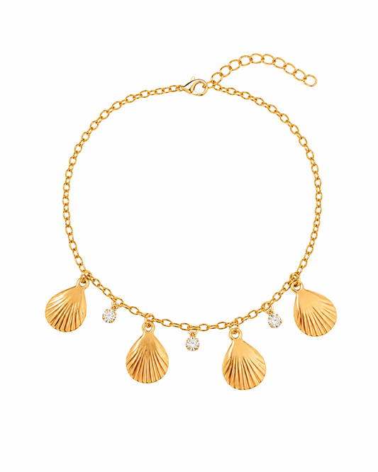 Pulseira Conchas Folheado a Ouro 18k
