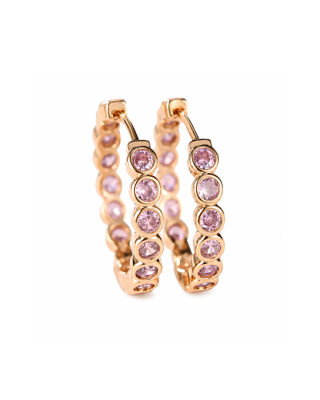 Argola Siena Rosé Folheado a Ouro 18k