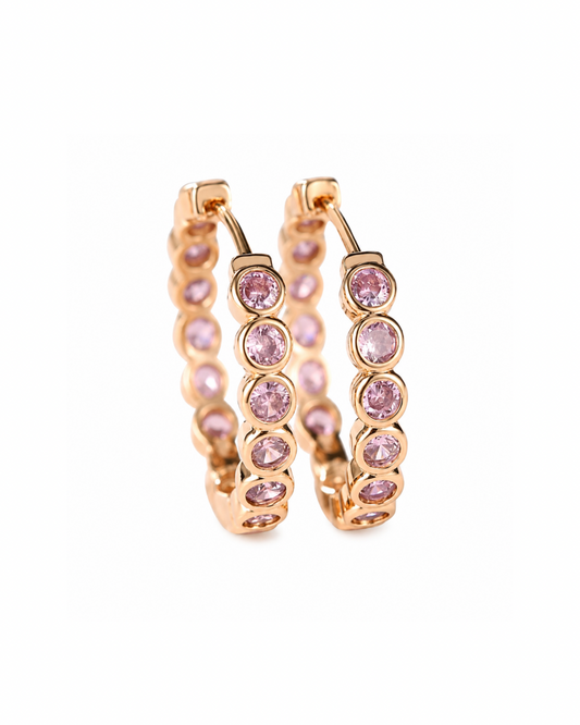 Argola Siena Rosé Folheado a Ouro 18k