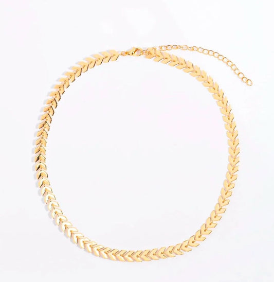 Choker Arrows Folheada a Ouro 18k