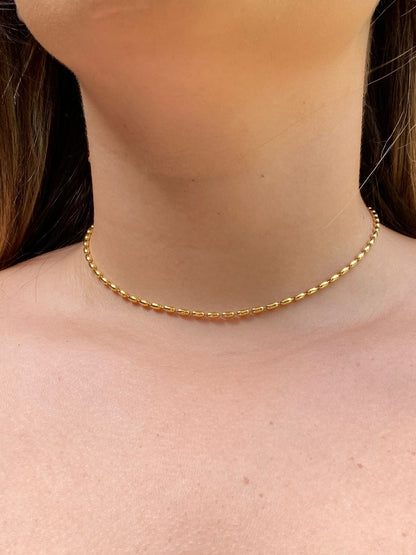 Choker Isis Folheada a Ouro 18k