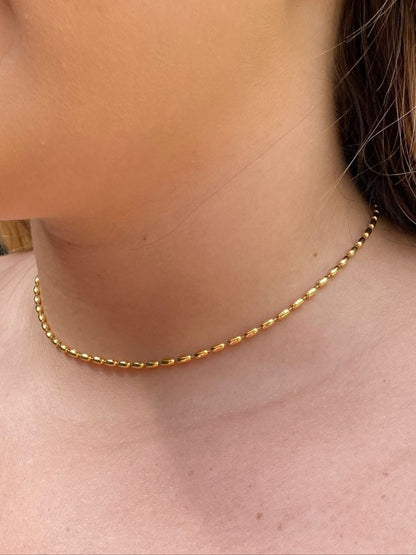 Choker Isis Folheada a Ouro 18k