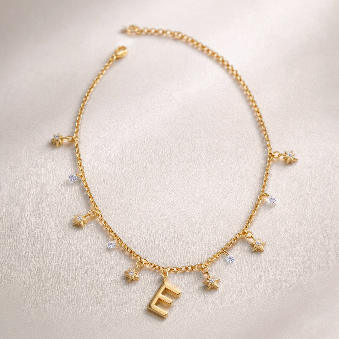 Choker Letters Solaris Folheada a Ouro 18k