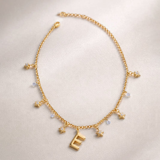 Choker Letters Solaris Folheada a Ouro 18k