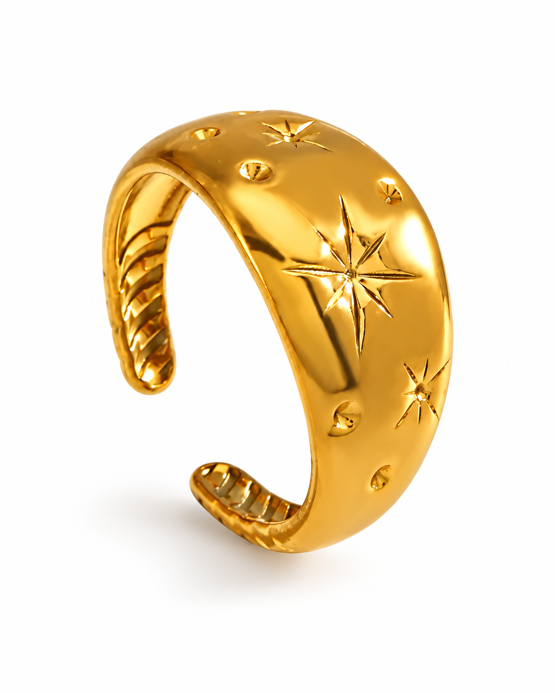 Anel Regulável Sky Folheado a Ouro 18k